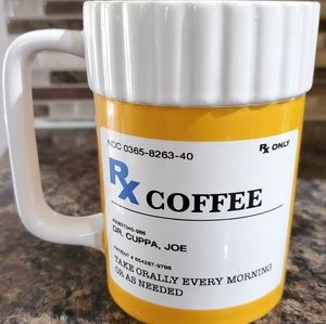 Prescription Pill Bottle Shaped Coffee Mug, Dr. Cu